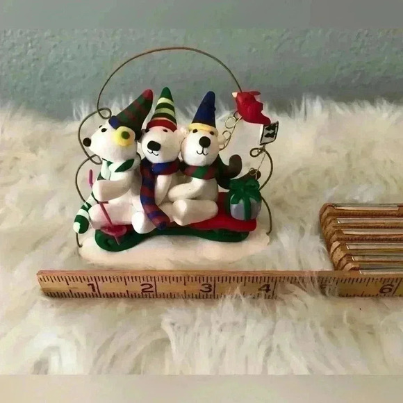 kirkland christmas polar bears cardinal christmas ornament - Picture 6 of 7